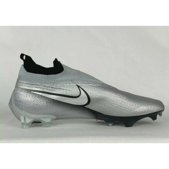 Sz16 / Nike Men\'s /  Platinum Grey Vapor Edge Elite 360 Flyknit Football Cleat main image 9